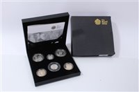 Lot 18 - G.B. The Royal Mint silver Six Coin Family Proof Collection – to include ‘Kew Gardens’ 50p, etc, 2009 – cased with Certificate of Authenticity (1 coin set)