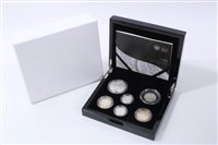 Lot 19 - G.B. The Royal Mint silver Six Coin Proof Celebration Set – to include ‘Prince Philip 90th Birthday £5’, etc, 2011 – cased with Certificate of Authenticity (1 coin set)