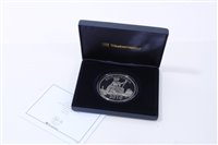 Lot 22 - G.B. Westminster Silver Proof Five-Ounce Britannia ‘VE Day’ 8th May 1940 comm. med. 2010 - cased with Certificate of Authenticity (1 med.)