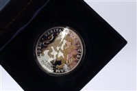 Lot 25 - Jersey – Westminster Silver Proof Five-Ounce coin £10 coin comm. The Royal Birthday 2011 (N.B. Rev. heraldic arms with selective gold metallic ink) - cased with Certificate of Authenticity (1 coin)