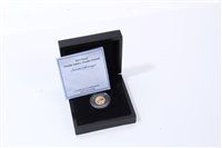 Lot 26 - Tristan Da Cunha – London Mint Office Gold Proof Quarter Sovereign ‘Double Jubilee, Double Portrait’ 2012 (N.B. part of Series III set) – boxed with Certificate of Authenticity (1 coin)