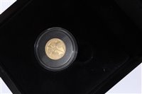Lot 26 - Tristan Da Cunha – London Mint Office Gold Proof Quarter Sovereign ‘Double Jubilee, Double Portrait’ 2012 (N.B. part of Series III set) – boxed with Certificate of Authenticity (1 coin)