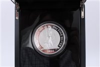 Lot 36 - G.B. The Royal Mint – Britannia Silver Proof Five-Ounce £10 coin 2014 - in case of issue with Certificate of Authenticity (1 coin)