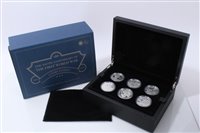 Lot 37 - G.B. The Royal Mint – The First World War 100th Anniv. Silver Proof £5 (x 6) Coin Set 2015 - in case of issue with Certificate of Authenticity (1 coin set)