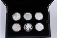 Lot 37 - G.B. The Royal Mint – The First World War 100th Anniv. Silver Proof £5 (x 6) Coin Set 2015 - in case of issue with Certificate of Authenticity (1 coin set)