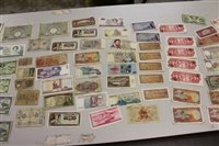 Lot 53 - World – mixed banknotes – predominantly mid-20th century issues – to include East Africa, G.B., Mexico, Morocco, Rhodesia and Nyasaland, New Zealand, Zambia and others (N.B. various grades from cir...