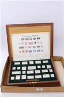 Lot 54 - G.B. a complete set of The Stamps of Royalty Silver Medallions (x 25) (N.B. in .925 silver – total weight 485 grams), by Hallmark Replicas Ltd., housed in wood case with Certificates of Authenticit...