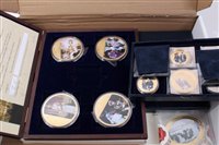 Lot 55 - World – Westminster issued mixed medallions and coinage – to include large diameter gold plated with padprint, Proof quality medallion sets ‘The Diamond Jubilee Weekend’ and ‘Jubilee Celebrations’...
