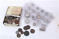 Lot 58 - G.B. mixed silver coinage – to include George IV Sixpence 1826.  GF – AVF, Victoria O.H. Half Crown 1897.  GVF, Shilling.  GVF, J.H. Double Florin 1889.  F – GF, George VI Crown 1937.  VF and other...