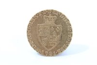 Lot 71 - G.B. gold Half Guinea – George III 1791.  VF (1 coin)