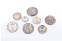 Lot 86 - G.B. mixed Maundy oddments – to include James II Twopence 1686. AVF, Charles II 1679 Twopence. AF, Threepence. AVF, Fourpence (ex-mount @12 o’clock position), otherwise F, Victoria Y.H. Fourpenc...