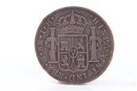Lot 98 - World – silver crown-sized coins – to include Charles IV Mexico City 8 Reales 1806TH. VF and Italian State of Naples Ferdinand II 120 Grani 1832 (N.B. edge knocks), otherwise VF