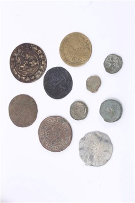 Lot 99 - European – Medieval and post-Medieval AE Jettons and coin weights.  Various grades (10 items)