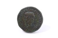Lot 102 - Ancients – A Roman Claudius brass Dupondis circa 41 – 54AD.  Rev. Ceres Avgvsta.  GF – AVF (1 coin)