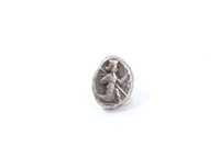 Lot 107 - Ancients – A Greek, Persia silver Siglos (weight 5.4 grams), circa 486 – 450BC.  Obv. Bearded Archer (The Great King) kneeling right holding spear and bow.  Rev. Oblong punch (1 coin)