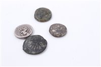 Lot 110 - Ancients – Mixed Greek coinage – to include silver Drachm of Alexander The Great (x 2), bronze of Philip II and Antiochus VIII.  Various grades.  VG – VF (4 coins)