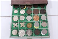 Lot 112 - World – mixed coinage contained in small four-drawer cabinet and coin albums – to include Ancient Greek Ptolemy AE coins (x 2) with more recent silver issues noted and others (qty)