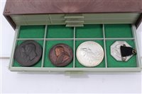 Lot 112 - World – mixed coinage contained in small four-drawer cabinet and coin albums – to include Ancient Greek Ptolemy AE coins (x 2) with more recent silver issues noted and others (qty)