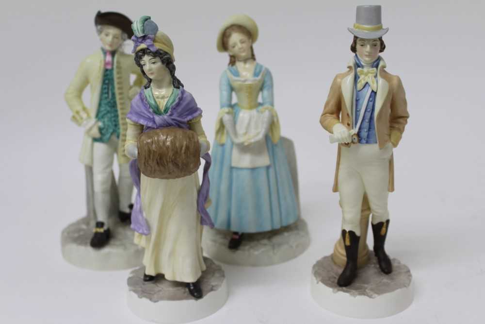 Lot 2053 - Four Royal Worcester The Hadley Collection figures