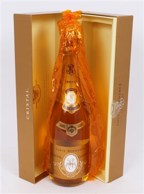 Lot 793 - Champagne - one bottle, Louis Roederer Cristal 2002, in original card case