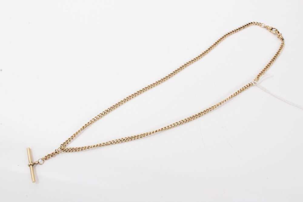 Lot 3217 - Gold (9ct) Double Albert Watch Chain