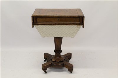 Lot 1647 - William IV rosewood work table