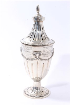 Lot 215 - Edwardian silver trophy cup