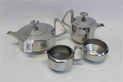 Lot 3521 - Robert Welch for Old Hall four piece stainless steel tea set