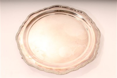 Lot 398 - Contemporary silver salver, by Garrard & Co., Sheffield 1989