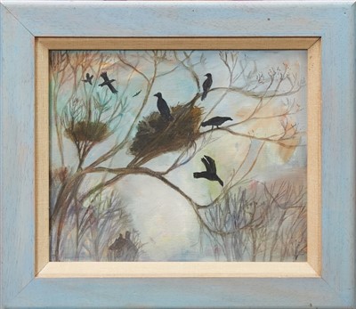 Lot 1059 - Tessa Newcomb, oil on canvas, the rookery