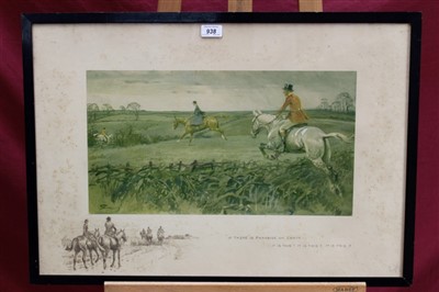 Lot 938 - Snaffles (Charles Johnson Payne 1884-1967) signed print “If There Is Paradise On Earth”, “It Is This! It Is This!! It Is This!!!”, with Snaffle blindstamp, in glazed frame