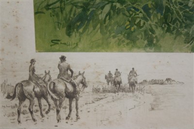 Lot 938 - Snaffles (Charles Johnson Payne 1884-1967) signed print “If There Is Paradise On Earth”, “It Is This! It Is This!! It Is This!!!”, with Snaffle blindstamp, in glazed frame