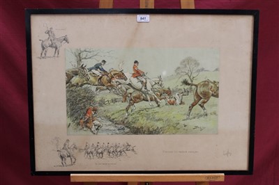 Lot 941 - Snaffles (Charles Johnson Payne 1884-1967) signed print - Prepare To Receive Cavalry, with Snaffle blindstamp, in glazed frame