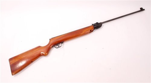 Lot 915 - Haenel Model 303 6.8mm calibre Air Rifle, metalwork retaining most of original finish, with original Haenel branded plastic outer slip bag