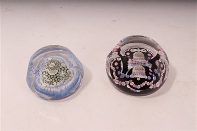 Lot 2154 - Two Whitefriars glass paperweights, dated 1976 and 1980