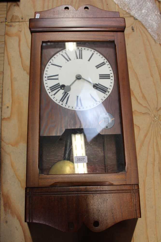 Lot 3537 - 20th century wall-mounted clocking-in clock