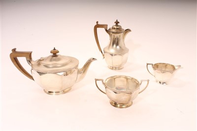 Lot 488 - 1930s Silver four piece teaset