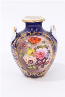 Lot 239 - Early 19th century Derby miniature two-handled vase, 7.5cm