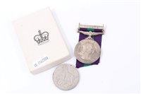 Lot 518 - Elizabeth II General Service Medal and a Second World War War medal