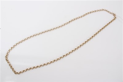 Lot 3290 - Gold (9ct) Belcher Chain, 70cm