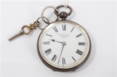 Lot 3293 - Victorian Charles MacDowall silver cased pocket watch (London 1871)