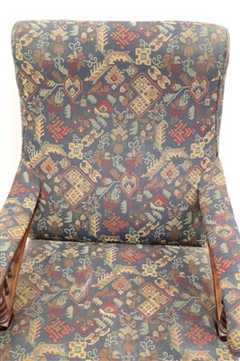 Lot 1313 - Edwardian mahogany easy chair in the manner of Howard & Sons