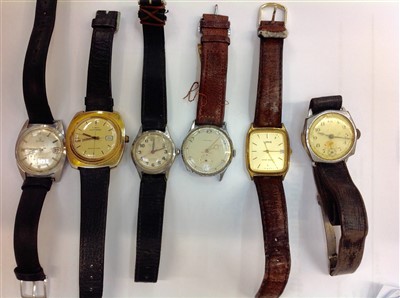 Lot 3202 - Group vintage and other wristwatches, Smiths stopwatch, pocket watch and parts