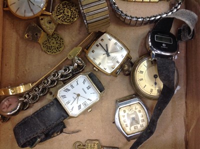 Lot 3202 - Group vintage and other wristwatches, Smiths stopwatch, pocket watch and parts