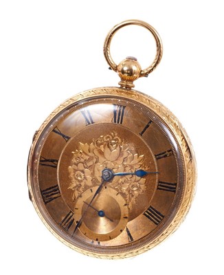 Lot 743 - Large Victorian gentlemen’s gold (18ct) open-face pocket watch