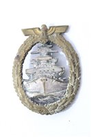 Lot 523 - Nazi High Seas Fleet War badge with broad pin backing