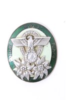 Lot 530 - Nazi Alpine Police enamel Badge with narrow pin backing (De-nazified)