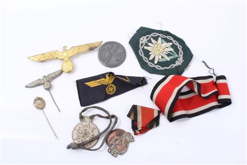 Lot 534 - Nazi Kreigsmarine Badge, together with other Nazi Stick pins and uniform badges