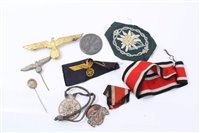 Lot 534 - Nazi Kreigsmarine Badge, together with other Nazi Stick pins and uniform badges