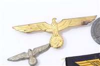 Lot 534 - Nazi Kreigsmarine Badge, together with other Nazi Stick pins and uniform badges